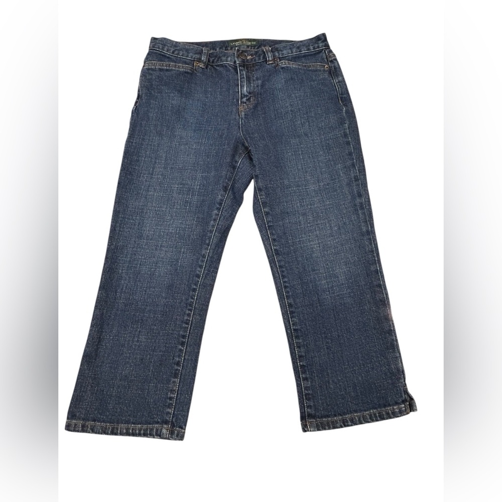 Lauren Ralph‎ Lauren Blue Flare Capris Jeans 6